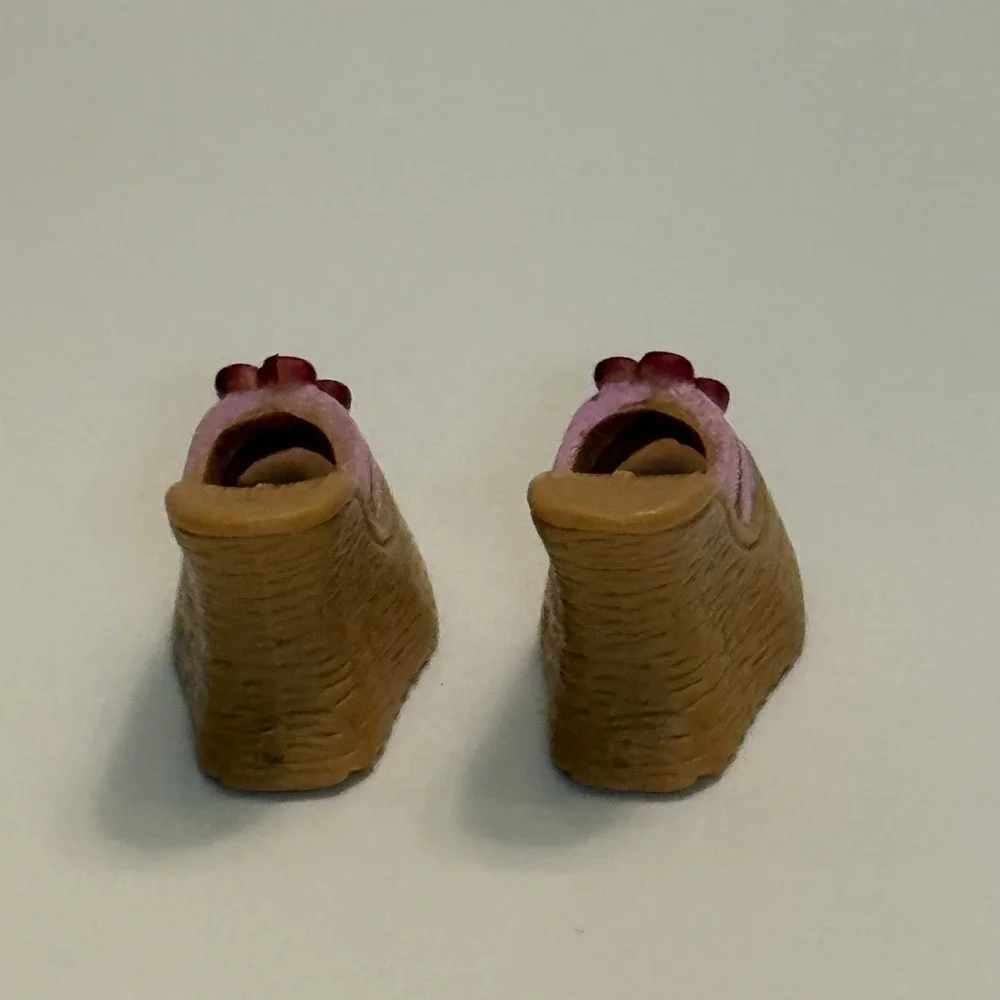 Barbie Mattel Retro Wedge Heel Open Toe Slide My Scene Shoes VTG